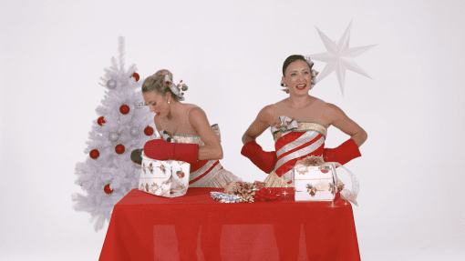 The Rockettes Test Their Wrapping Skills in the Ribbons and Mittens Challenge